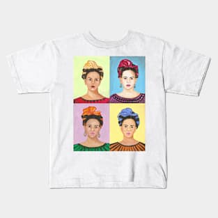 Frida Kahlo Inspired Pop Art Painting Kids T-Shirt